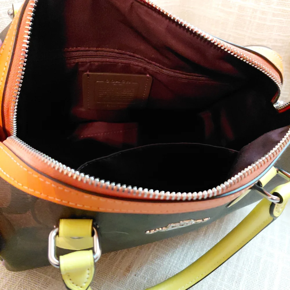 Coach Brown and Yellow Women's Bag - Picture 2 of 6